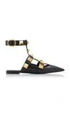 Valentino Rockstud Detail Pointed Toe Pumps In Black