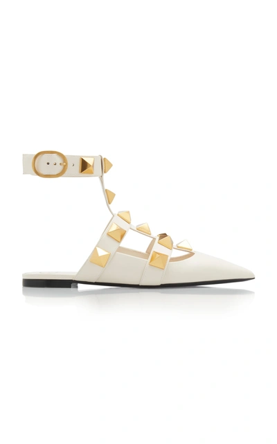 Valentino Garavani Garavani Roman Stud Flats In White