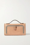 ANYA HINDMARCH POSTBOX MINI CROC-EFFECT LEATHER TOTE