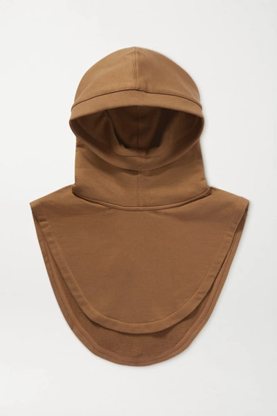 Burberry Appliquéd Cotton-jersey Hood In Brown