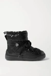MONCLER INSOLUX LEATHER AND PADDED SHELL ANKLE BOOTS