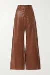 CHLOÉ LEATHER FLARED PANTS