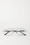 BALENCIAGA AVIATOR-STYLE SILVER-TONE OPTICAL GLASSES