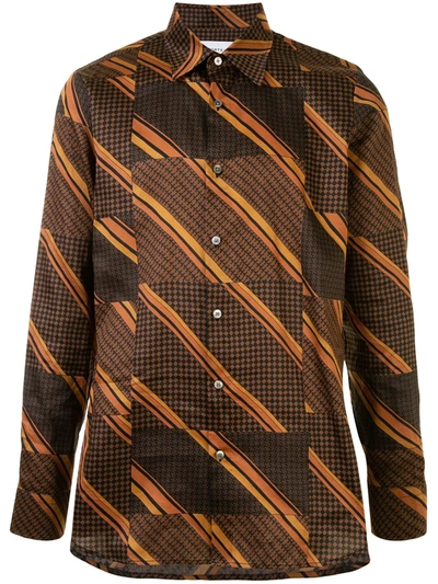 Ports V Mixed-print Long-sleeved Shirt In Multicolour