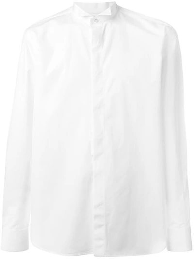 Saint Laurent Wingtip-collar Cotton-poplin Shirt In White