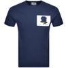 KENT AND CURWEN KENT AND CURWEN ROSE PATCH ICON T SHIRT BLUE