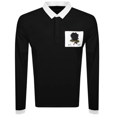 Kent And Curwen Rugby Long Sleeved Polo Black