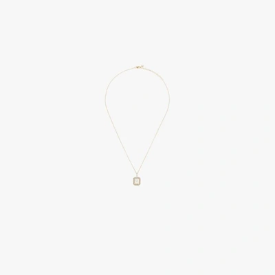Mateo 14k Yellow Gold V Initial Diamond Necklace
