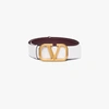 VALENTINO GARAVANI WHITE VLOGO LEATHER BELT,UW2T0S11ZFR15159409