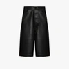 RICK OWENS DRKSHDW FAUX LEATHER WIDE LEG SHORTS,DU20F1391VL15217029