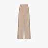 GANNI HIGH WAIST WIDE LEG TROUSERS,F5056TANNIN15259182