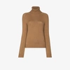 Saint Laurent Turtleneck Wool Sweater In Neutrals