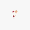 Anita Ko Orbit 18kt Rose Gold Ruby Earring In Gold