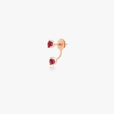 Anita Ko Orbit 18kt Rose Gold Ruby Earring