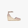 VALENTINO GARAVANI ROCKSTUD 85 LEATHER WEDGE ESPADRILLES,WS0780VTO15694171