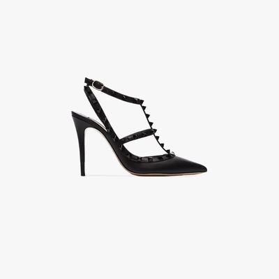 Valentino Garavani Black Rockstud 100 Leather Pumps