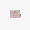THE MARC JACOBS PURPLE THE SNAPSHOT MINI COMPACT LEATHER WALLET,M001336055915499874