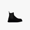 ALEXANDER MCQUEEN BLACK HYBRID SUEDE BOOTS