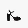 VALENTINO GARAVANI ROCKSTUD 125 SUEDE PLATFORM SANDALS,UW0S0AR9CMJ15464709