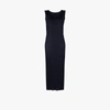 Issey Miyake New Colourful Basics Plissé Midi Dress In Blue