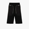 HERON PRESTON BLACK ZIPPED COTTON LOGO SHORTS,HMCI009F20JER001100015447947