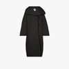 Totême Signature Oversized Quilted Recycled Shell Coat In Black