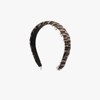 GIGI BURRIS MILLINERY BROWN PHILIPA ASH FEATHER HEADBAND,AWA200315380806