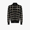 Palm Angels Black & Beige Houndstooth Track Jacket In Black