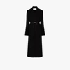 Valentino Belted Double-breasted Wool And Silk-crepe De Chine Coat In Black