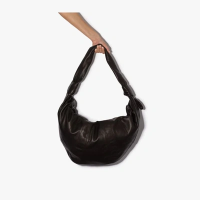 Lemaire Brown Giant Croissant Leather Shoulder Bag