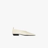 JIL SANDER YELLOW POINTED TOE LEATHER PUMPS,JS35001A1201115400135