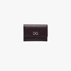 DOLCE & GABBANA PURPLE CRYSTAL LOGO LEATHER WALLET,BI0924AU77115365633