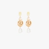 ANTON HEUNIS GOLD-PLATED KNOT CRYSTAL DROP EARRINGS,BWN30915380476