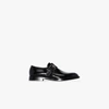 DOLCE & GABBANA BLACK BUCKLED LEATHER MONK SHOES,A10644A120315422183