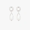 ALESSANDRA RICH SILVER TONE CRYSTAL DROP EARRINGS,FABA2233J00415379504