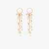 ALESSANDRA RICH GOLD TONE CRYSTAL AND PEARL DROP EARRINGS,FABA2217J03415380394