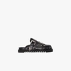 Toga Virilis Ssense Exclusive Brown Leather Studded Clogs In Black