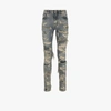 Represent Shredded Distressed Skinny Jeans In Blue