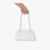 BY FAR WHITE LORA MOCK CROC SHOULDER BAG,20PFLRSWHDMED15388104