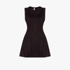 Marni Pintucked Suede Mini Dress In Purple
