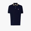GUCCI CAT EMBROIDERY COTTON POLO SHIRT,636403XJCXW15800553