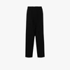 YOHJI YAMAMOTO BLACK SIDE ZIP WOOL TROUSERS,HRP2484515470120