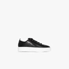 GRENSON BLACK LOW TOP LEATHER SNEAKERS