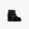 Moon Boot Black Glance Classic Low Snow Boots In Black