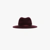 MAISON MICHEL RED DEREK WOOL TRILBY HAT,110301100115548305