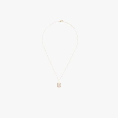 Mateo 14k Yellow Gold O Initial Diamond Necklace