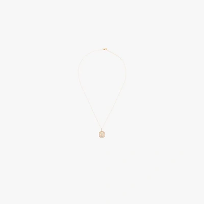 Mateo 14k Yellow Gold E Initial Diamond Necklace