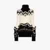 SACAI FAIR ISLE ROLL NECK WOOL SWEATER