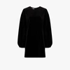 Valentino Velvet Mini Dress In Black