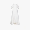 ROSIE ASSOULIN WHITE RA RA OFF-THE-SHOULDER GOWN,R203D19WP087LilyoftheValley15143376